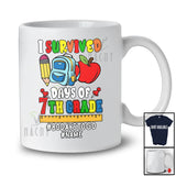 Personalized Custom Name I Survived 100 Days of 7th Grade; Joyful Count Down 100 Days Students T-Shirt