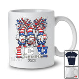 Personalized Custom Name I.C.U Squad; Lovely 4th of July Three Gnomes; Patriotic Hospital Careers T-Shirt