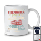 Personalized Custom Name I'm A Firefighter Uncle Definition Cooler; Proud Father's Day Vintage T-Shirt