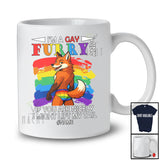 Personalized Custom Name I'm A Gay Furry; Humorous LGBTQ Rainbow Fox Gay; Family T-Shirt