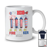 Personalized Custom Name I'm His Firecracker; Amusing 4th Of July US Flag; Patriotic Couple T-Shirt