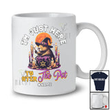 Personalized Custom Name I'm Just Here To Stir The Pot; Humorous Halloween Capybara Witch T-Shirt