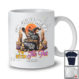 Personalized Custom Name I'm Just Here To Stir The Pot; Humorous Halloween Rat Witch T-Shirt