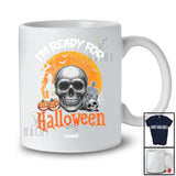 Personalized Custom Name I'm Ready For Halloween; Creepy Moon Costume Skull Family T-Shirt