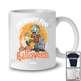 Personalized Custom Name I'm Ready For Halloween; Creepy Moon Costume Zombie Family T-Shirt
