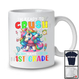Personalized Custom Name I'm Ready To Crush 1st Grade, Lovely First Day Of School Dabbing Unicorn T-Shirt