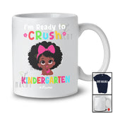 Personalized Custom Name I'm Ready To Crush Kindergarten; Lovely Back To School Afro Girl Students T-Shirt