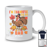 Personalized Custom Name I'm Thankful For My Dad; Proud Thanksgiving Turkey Pumpkin T-Shirt