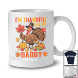 Personalized Custom Name I'm Thankful For My Daddy; Proud Thanksgiving Turkey Pumpkin T-Shirt