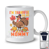 Personalized Custom Name I'm Thankful For My Mommy; Proud Thanksgiving Turkey Pumpkin T-Shirt