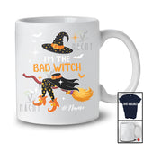 Personalized Custom Name I'm The Bad Witch; Amazing Halloween Witch Family Group T-Shirt
