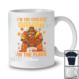 Personalized Custom Name I'm The Coolest Gamer; Joyful Thanksgiving Turkey Gaming; Gamer T-Shirt
