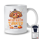 Personalized Custom Name I'm The Cutest Turkey; Wonderful Thanksgiving Turkey Fall Pumpkin Pie T-Shirt