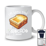 Personalized Custom Name I'm With The Avocado; Joyful Halloween Avocado Toast; Couple Vegan T-Shirt