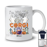 Personalized Custom Name I'm With The Corgi; Amazing Halloween Boo Ghost; Couple T-Shirt