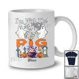 Personalized Custom Name I'm With The Pig; Amazing Halloween Boo Ghost; Couple T-Shirt