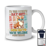 Personalized Custom Name I'm Your Father's Day Gift, Cute Vintage Corgi Owner, Family T-Shirt