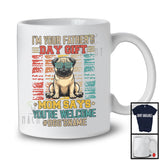 Personalized Custom Name I'm Your Father's Day Gift, Cute Vintage Pug Owner, Family T-Shirt