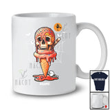 Personalized Custom Name Ice Cream Zombie Skull; Horror Halloween Costume Family Group T-Shirt