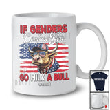 Personalized Custom Name If Genders Confuse You; Proud 4th Of July LGBTQ Bull US Flag; Patriotic T-Shirt