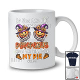 Personalized Custom Name If You Like My Pumpkins; Scary Halloween Skeleton Hand Leopard T-Shirt