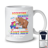 Personalized Custom Name If Your Parents Aren't Accepting Aunt; Joyful LGBTQ Rainbow Bears T-Shirt