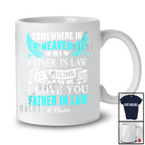 Personalized Custom Name In Heaven My Father in law Is Smiling; Lovely Father's Day Wings Family T-Shirt