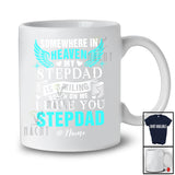 Personalized Custom Name In Heaven My Stepdad Is Smiling; Lovely Father's Day Wings Family T-Shirt