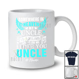Personalized Custom Name In Heaven My Uncle Is Smiling; Lovely Father's Day Wings Family T-Shirt