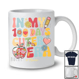 Personalized Custom Name In My 100 Days Cuter Era; Cheerful 100th Day Of School Groovy T-Shirt