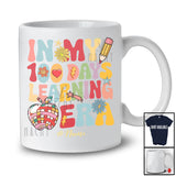 Personalized Custom Name In My 100 Days Learning Era; Cheerful 100th Day Of School Groovy T-Shirt