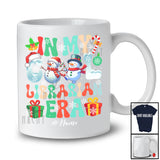 Personalized Custom Name In My Cool Librarian Era; Amusing Christmas Snowman Proud Job T-Shirt