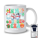 Personalized Custom Name In My Cool Nurse Era; Amusing Christmas Snowman Nurse Proud Job T-Shirt