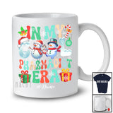 Personalized Custom Name In My Cool Pharmacist Era; Amusing Christmas Snowman Proud Job T-Shirt