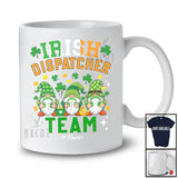 Personalized Custom Name Irish Dispatcher Team; Amazing St. Patrick's Day Three Gnomes Family T-Shirt