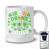 Personalized Custom Name Irish Drunk Squad; Cheerful St. Patrick's Day Wine Drinking; Shamrock T-Shirt