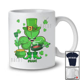 Personalized Custom Name Irish Lunch Lady Shamrock; Awesome St. Patrick's Day Lucky Family T-Shirt