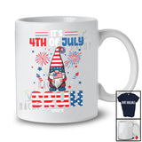 Personalized Custom Name It's 4th Of July Bruh; Joyful Gnome Gnomies American Flag; Patriotic T-Shirt