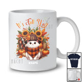 Personalized Custom Name It's Fall Y'all; Wonderful Thanksgiving Pilgrim Cat Pumpkin Sunflower T-Shirt
