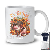 Personalized Custom Name It's Fall Y'all; Wonderful Thanksgiving Pilgrim Pig Pumpkin Sunflower T-Shirt