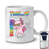 Personalized Custom Name It's Gonna Be A Rainbow; Lovely LGBTQ Pride Gay Dabbing Axolotl T-Shirt