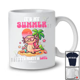 Personalized Custom Name It's My Summer Party A Lotl; Adorable Summer Vacation Axolotl Animal T-Shirt