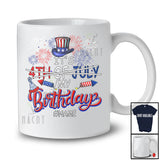 Personalized Custom Name It's Not 4th Of July My Birthday; Humorous Birthday Fireworks T-Shirt