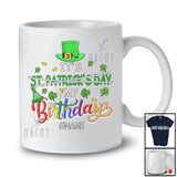 Personalized Custom Name It's Not St. Patrick's Day My Birthday; Lovely Leprechaun Hat Shamrocks T-Shirt
