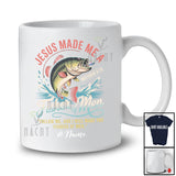 Personalized Custom Name Jesus Made Me A Fisher Of Men; Humorous Fishing Fisherman Religious T-Shirt