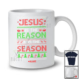 Personalized Custom Name Jesus Reason For The Season; Merry Christmas Sweater Candy Canes T-Shirt