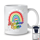 Personalized Custom Name June We Wear Rainbow Colors; Amazing LGBTQ Pride Ally Gay T-Shirt