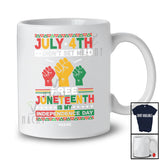 Personalized Custom Name Juneteenth Is My Independence Day; Amazing Black African Afro T-Shirt