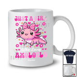 Personalized Custom Name Just A Girl Who Loves Axolotls; Amusing Flower Floral Axolotl T-Shirt