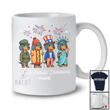 Personalized Custom Name Just A Patriotic Dachshund; Lovely 4th Of July American Dachshund Liberty T-Shirt